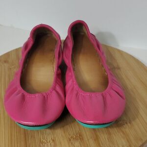 Tieks Fuchsia Pink Leather Ballet Flats Women's Size 10
